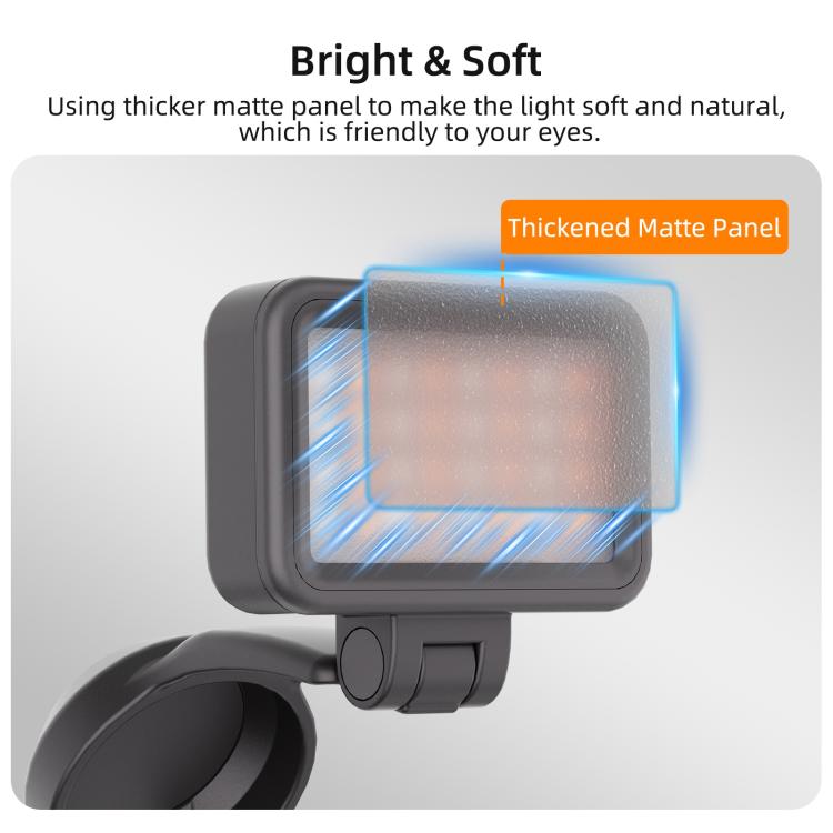 Per DJI Osmo Pocket 4 Sunnylife Luce video a LED magnetica, luce di riempimento regolabile, tricolore, dimmerabile, portatile
