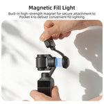 Per DJI Osmo Pocket 4 Sunnylife Luce video a LED magnetica, luce di riempimento regolabile, tricolore, dimmerabile, portatile