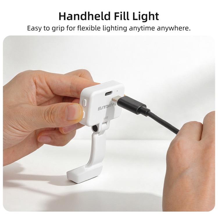 Per DJI Osmo Pocket 4 Sunnylife Luce video a LED magnetica, luce di riempimento regolabile, tricolore, dimmerabile, portatile