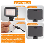 Per DJI Osmo Pocket 4 Sunnylife Luce video a LED magnetica, luce di riempimento regolabile, tricolore, dimmerabile, portatile