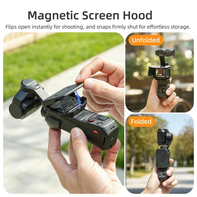 Per Insta360 Luna Ultra Sunnylife Parasole magnetico per schermo, copertura protettiva pieghevole per monitor., For Insta360 Luna Ultra