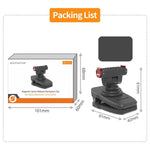 Sunnylife Magnetic Quick-Release Backpack Clip Action Camera Clamp Vertical-Horizontal Mount for DJI Osmo 360 / Action 5 Pro / 4 / 3 / 2