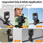 Sunnylife Magnetic Quick-Release Backpack Clip Action Camera Clamp Vertical-Horizontal Mount for DJI Osmo 360 / Action 5 Pro / 4 / 3 / 2