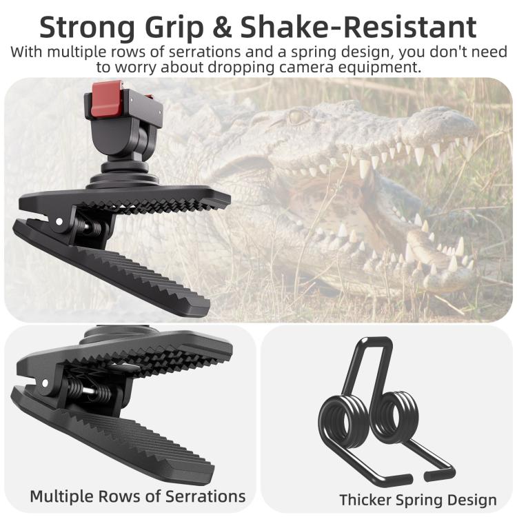 Per DJI Osmo Pocket 4 / 3 Clip magnetica regolabile a sgancio rapido Sunnylife per zaino, morsetto per action camera, supporto verticale/orizzontale, For DJI Osmo Pocket 4 / 3 Vertical-Horizontal Mount