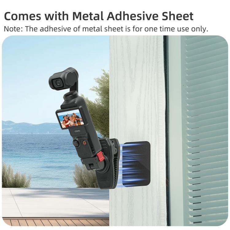 Per DJI Osmo Pocket 4 / 3 Clip magnetica regolabile a sgancio rapido Sunnylife per zaino, morsetto per action camera, supporto verticale/orizzontale, For DJI Osmo Pocket 4 / 3 Vertical-Horizontal Mount