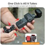 Per DJI Osmo Pocket 4 / 3 Clip magnetica regolabile a sgancio rapido Sunnylife per zaino, morsetto per action camera, supporto verticale/orizzontale, For DJI Osmo Pocket 4 / 3 Vertical-Horizontal Mount