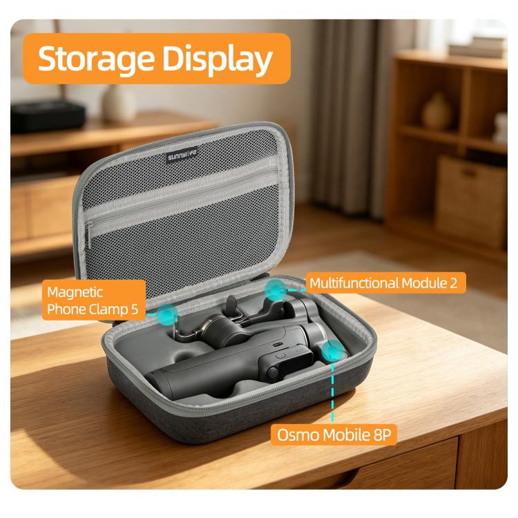 Custodia portatile Sunnylife per DJI Osmo Mobile 8P, mini borsa a mano.