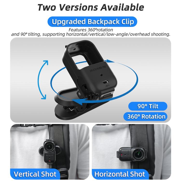 Clip per zaino con rotazione 360° per DJI Osmo Nano