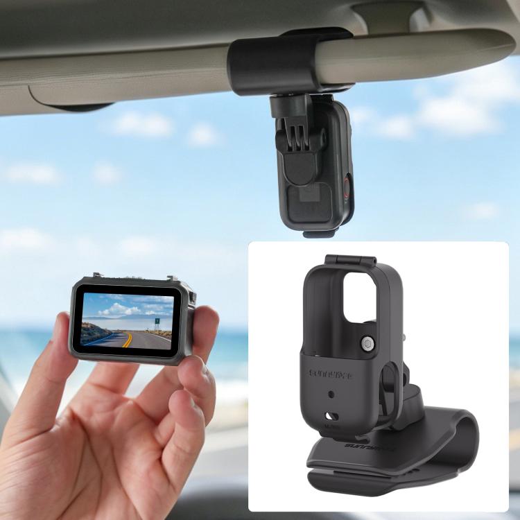 Supporto per action camera DJI Osmo Nano per aletta parasole auto