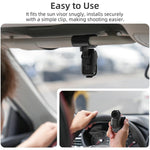 Supporto per action camera DJI Osmo Nano Sunnylife per aletta parasole auto, girevole a 360° e inclinabile di 90°., MJ165 Car Sun Visor Mount