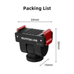 Adattatore a sgancio rapido Sunnylife per DJI Osmo Pocket 4 / 3, interfaccia da 1/4 di pollice, adattatore per selfie stick con inclinazione a 180 gradi., AD159 For DJI Osmo Pocket 4 / 3