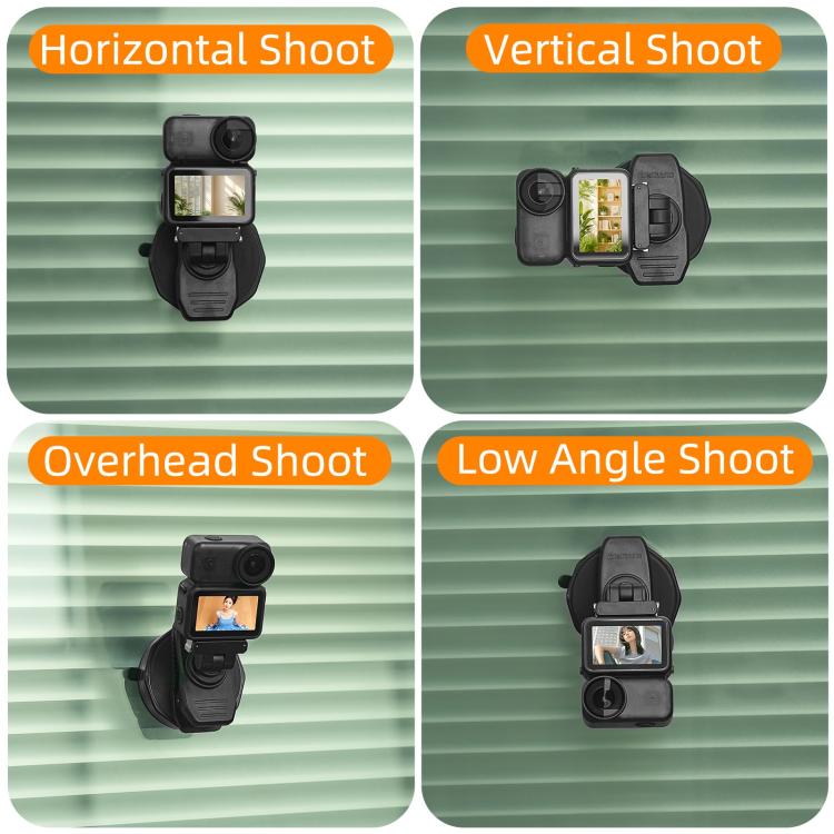 Clip magnetica a sgancio rapido Sunnylife per zaino, morsetto regolabile per action camera con supporto verticale/orizzontale per DJI Osmo Nano / Action 6, MJ-172 For DJI Osmo Nano / Action 6