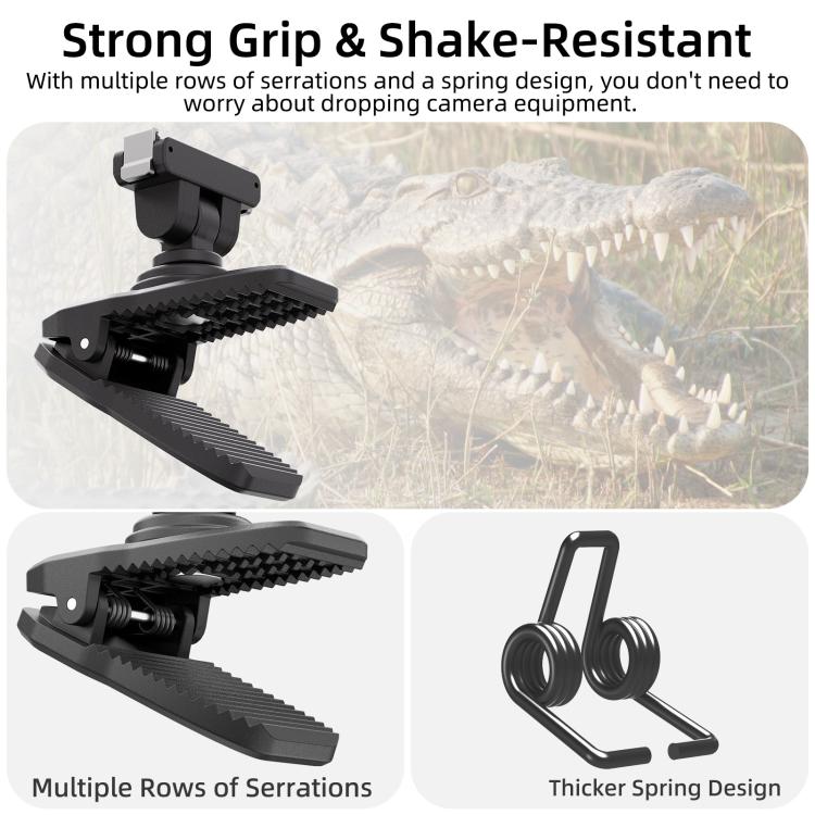 Clip magnetica a sgancio rapido Sunnylife per zaino, morsetto regolabile per action camera con supporto verticale/orizzontale per DJI Osmo Nano / Action 6, MJ-172 For DJI Osmo Nano / Action 6