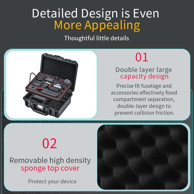 Valigetta impermeabile a doppio strato con lucchetto a combinazione TSA STARTRC per DJI Osmo Pocket 4P STARTRC., For DJI Osmo Pocket 4P