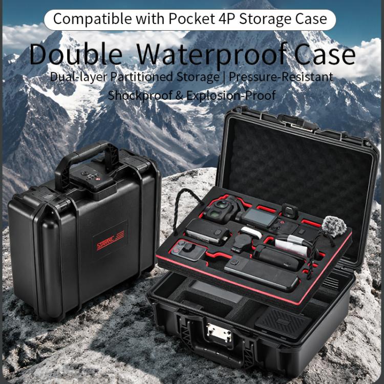 Valigetta impermeabile a doppio strato con lucchetto a combinazione TSA STARTRC per DJI Osmo Pocket 4P STARTRC., For DJI Osmo Pocket 4P
