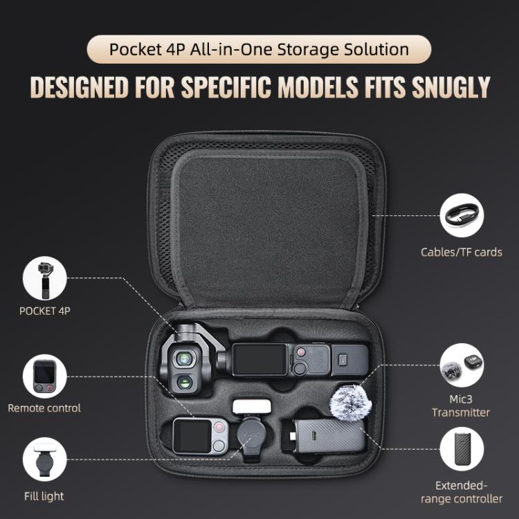 Custodia portatile sagomata per DJI Osmo Pocket 4P STARTRC, set completo di borse portaoggetti, For DJI Osmo Pocket 4P