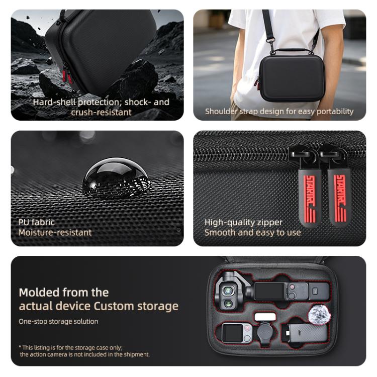 Custodia portatile sagomata per DJI Osmo Pocket 4P STARTRC, set completo di borse portaoggetti, For DJI Osmo Pocket 4P