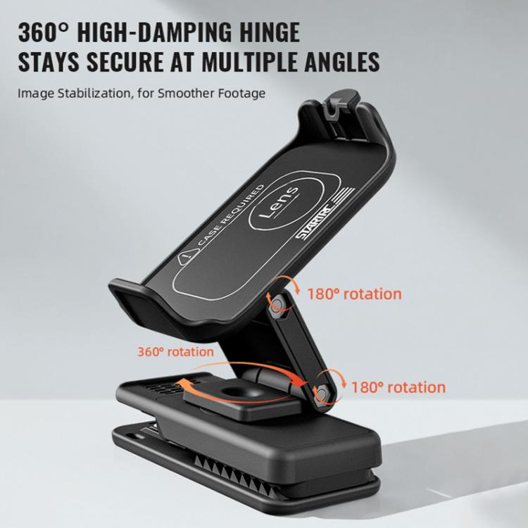 Per DJI Osmo Nano STARTRC Clip da zaino Morsetto regolabile per action camera con sgancio rapido, Backpack Clip For DJI Osmo Nano
