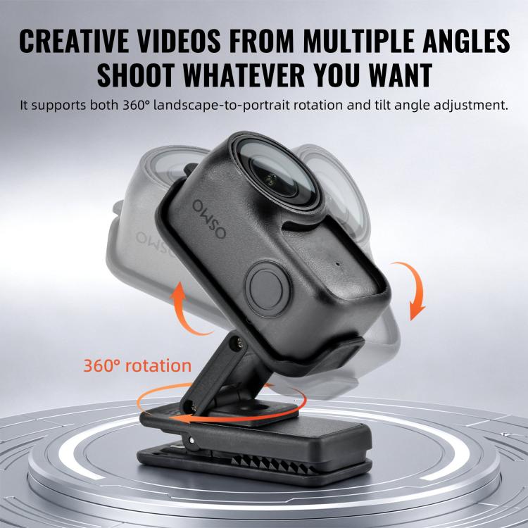 Per DJI Osmo Nano STARTRC Clip da zaino Morsetto regolabile per action camera con sgancio rapido, Backpack Clip For DJI Osmo Nano