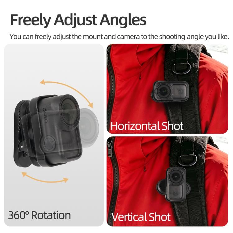 Per DJI Osmo Nano, clip magnetica Sunnylife per zaino, morsetto regolabile per action camera con sgancio rapido., ON-MJ244 For DJI Osmo Nano