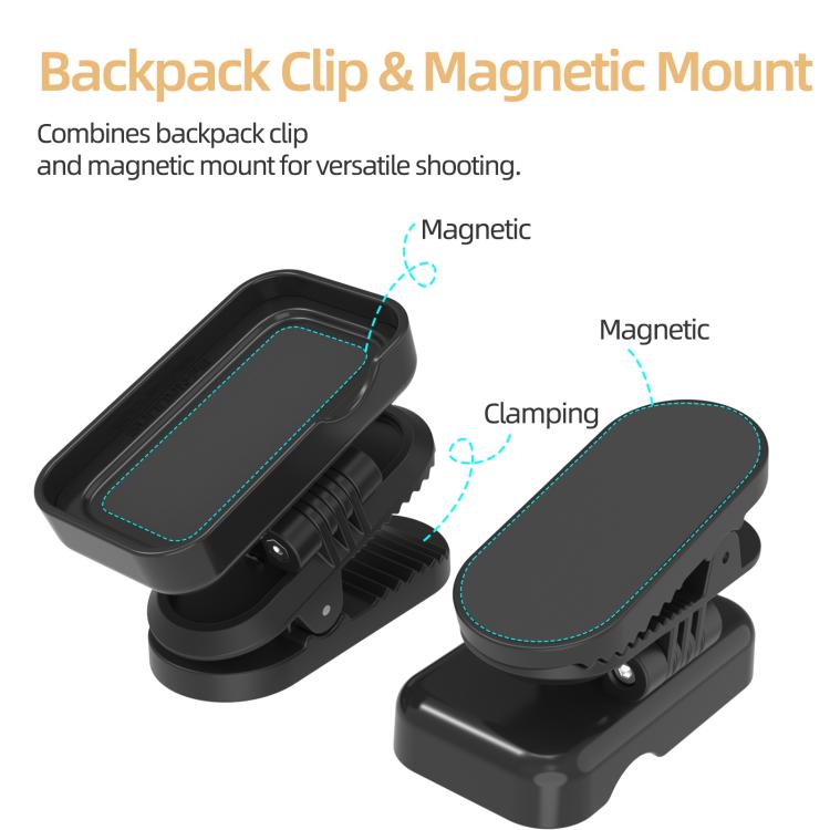 Per DJI Osmo Nano, clip magnetica Sunnylife per zaino, morsetto regolabile per action camera con sgancio rapido., ON-MJ244 For DJI Osmo Nano