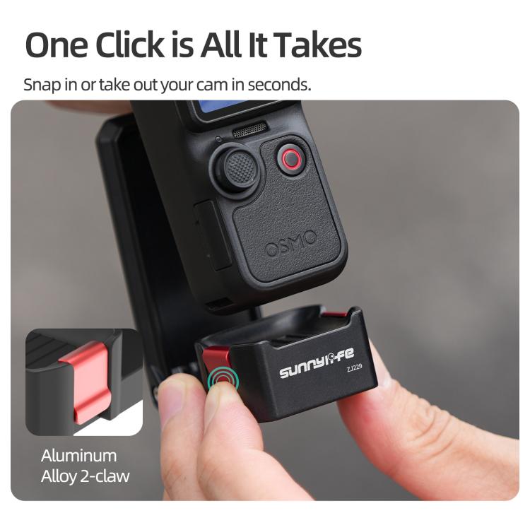 Supporto da tavolo magnetico a sgancio rapido Sunnylife per DJI Osmo Pocket 4P, con angolazioni regolabili., OP4-ZJ229