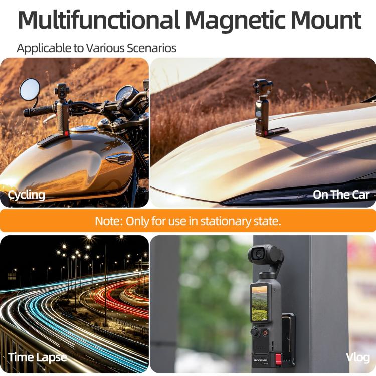 Supporto da tavolo magnetico a sgancio rapido Sunnylife per DJI Osmo Pocket 4P, con angolazioni regolabili., OP4-ZJ229