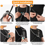 Per DJI Osmo Pocket 4 / 3 Sunnylife Supporto da collo POV regolabile per video vlog a mani libere, supporto da collo per selfie con cinturino