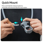 Per DJI Osmo Pocket 4 / 3 Sunnylife Supporto da collo POV regolabile per video vlog a mani libere, supporto da collo per selfie con cinturino