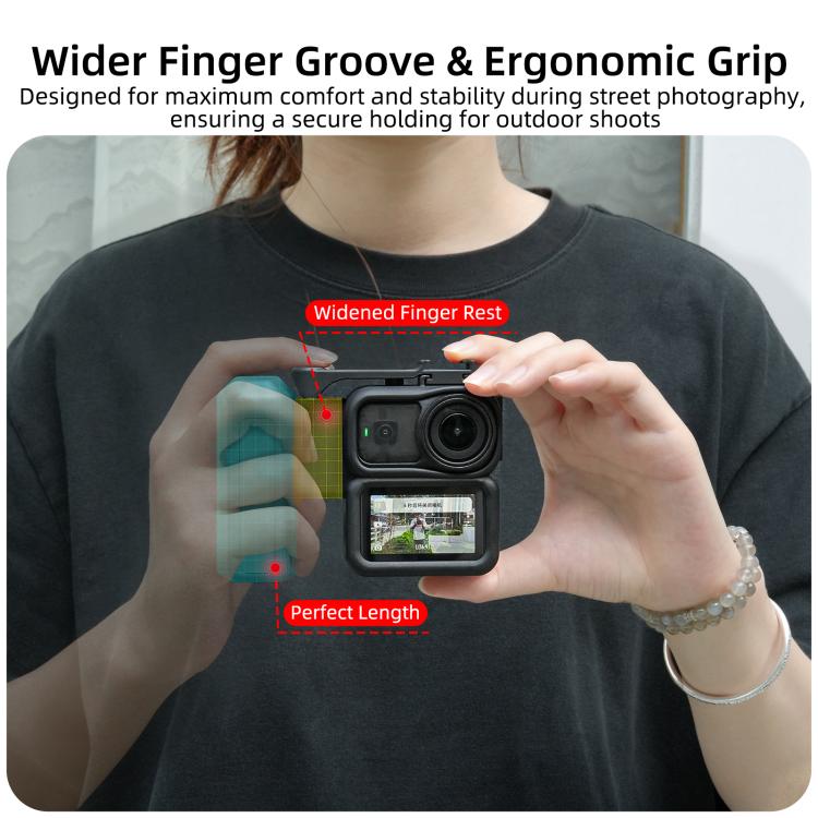 Maniglia ergonomica per DJI Osmo Nano Sunnylife per fotografia di strada integrata, impugnatura ergonomica, leva di scatto a sgancio rapido., For DJI Osmo Nano