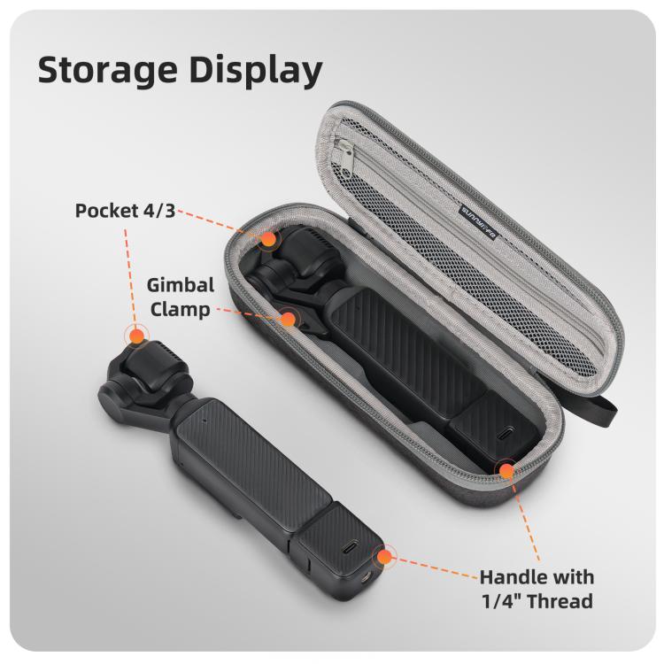 Per DJI Osmo Pocket 4 / 3 Sunnylife Mini Custodia da trasporto Borsa portatile da viaggio Organizer protettivo Borse combinate standard, Standard Combo Bags