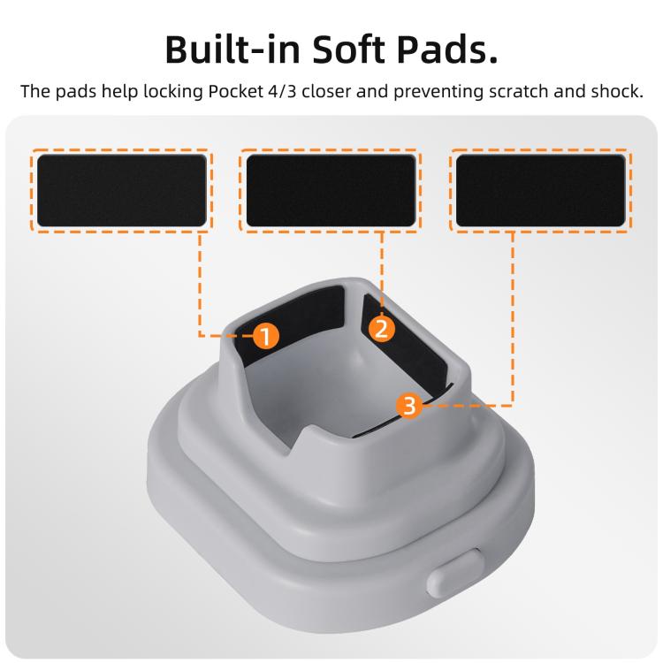 Per DJI Osmo Pocket 4 / 3 Sunnylife Base di supporto rimovibile per auto e tavolo, stabilizzatore da tavolo, supporto, OP4-DZ157