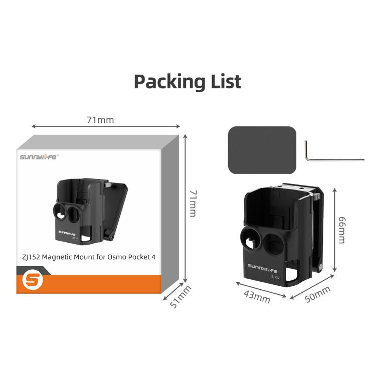 Supporto magnetico multifunzionale da tavolo Sunnylife per DJI Osmo Pocket 4/3, con angolazioni regolabili., OP4-ZJ152