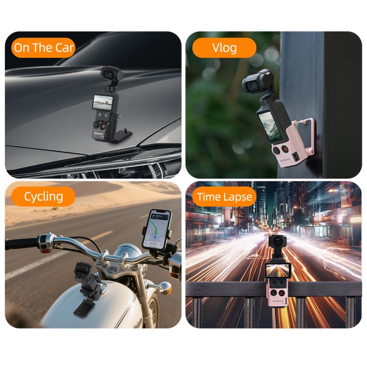 Supporto magnetico multifunzionale da tavolo Sunnylife per DJI Osmo Pocket 4/3, con angolazioni regolabili., OP4-ZJ152