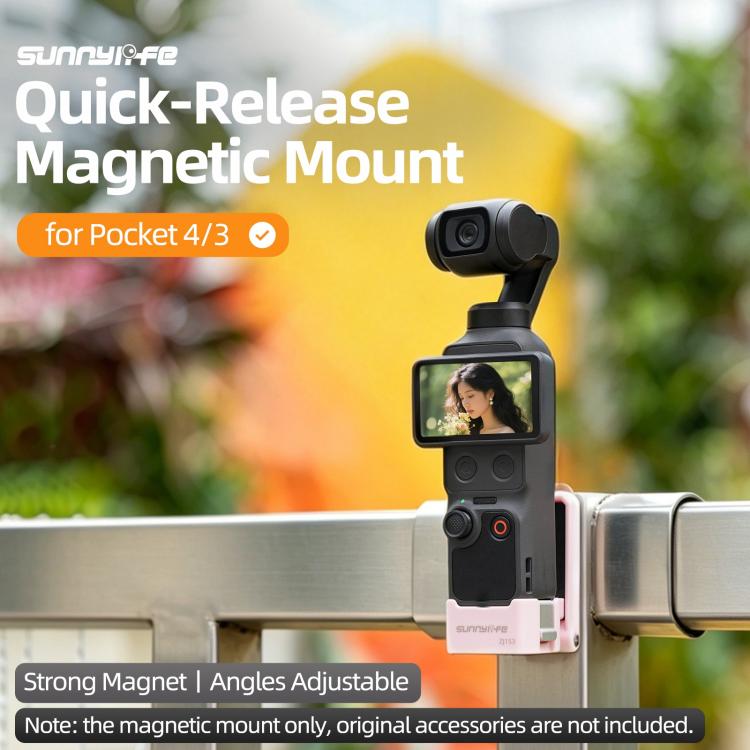 Supporto magnetico a sgancio rapido Sunnylife per DJI Osmo Pocket 4 / 3, base da tavolo, staffa in plastica, angolazione regolabile., OP4-ZJ153