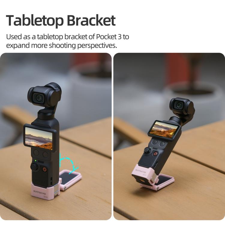 Supporto magnetico a sgancio rapido Sunnylife per DJI Osmo Pocket 4 / 3, base da tavolo, staffa in plastica, angolazione regolabile., OP4-ZJ153
