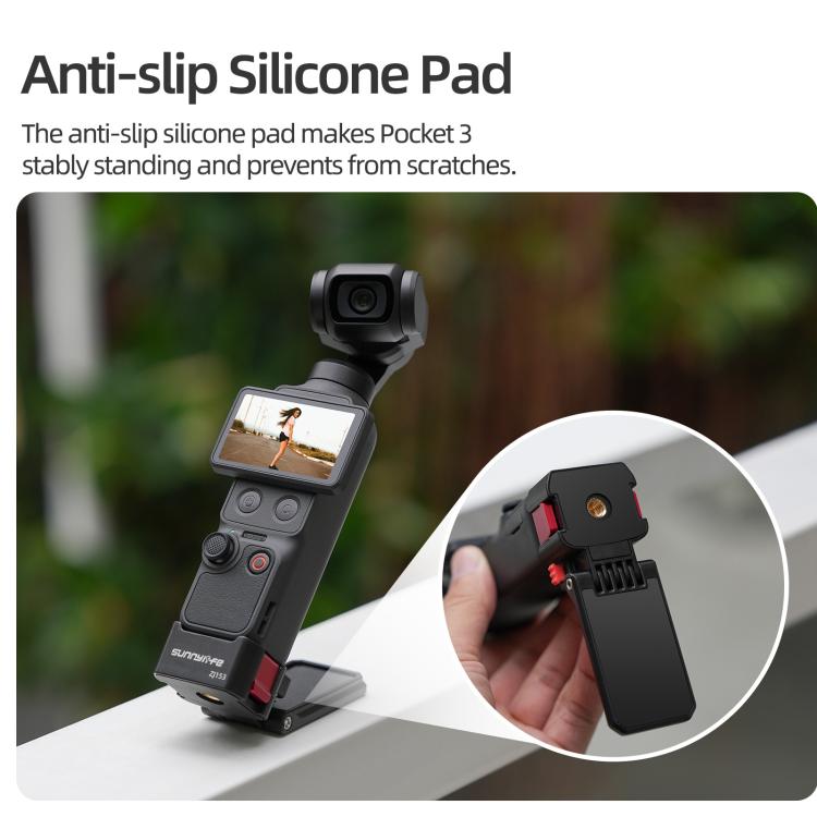 Supporto magnetico a sgancio rapido Sunnylife per DJI Osmo Pocket 4 / 3, base da tavolo, staffa in plastica, angolazione regolabile., OP4-ZJ153