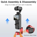 Supporto da tavolo magnetico a sgancio rapido in metallo Sunnylife per DJI Osmo Pocket 4/3, con angolazioni regolabili., OP4-ZJ154