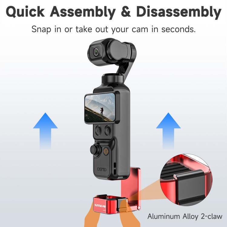 Supporto da tavolo magnetico a sgancio rapido in metallo Sunnylife per DJI Osmo Pocket 4/3, con angolazioni regolabili., OP4-ZJ154