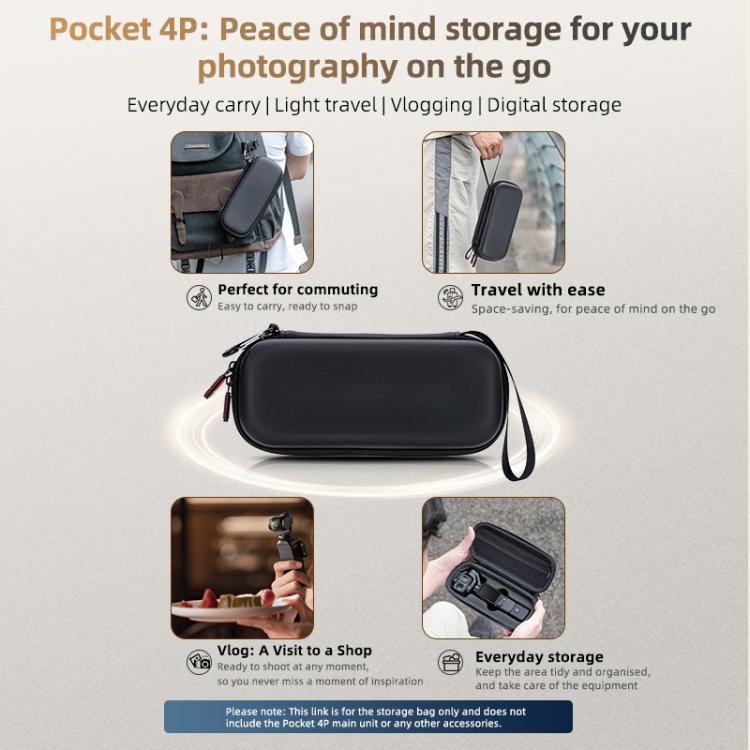 Custodia portatile per DJI Osmo Pocket 4P STARTRC, borsa per il trasporto del corpo macchina., For DJI Osmo Pocket 4P