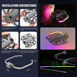 Striscia luminosa a LED colorata STARTRC per DJI Neo 2 Striscia luminosa di avvertimento per il volo notturno