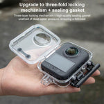 Custodia impermeabile fino a 50 metri per DJI Osmo 360 con tappo in silicone per l'obiettivo., For DJI Osmo 360