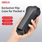 Custodia protettiva con coperchio ribaltabile per DJI Osmo Pocket 4 STARTRC, For DJI Osmo Pocket 4 Black