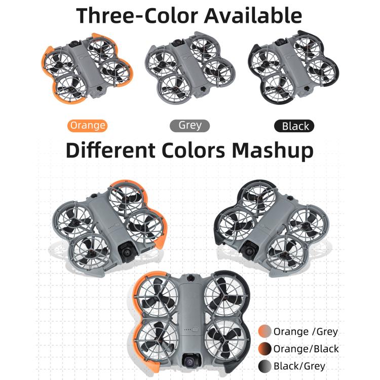 Per DJI Neo 2 Sunnylife Protezione eliche colorata Anello paraurti per eliche Copertura protettiva anti-collisione