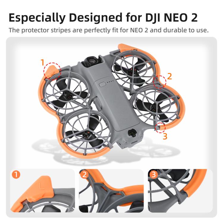 Per DJI Neo 2 Sunnylife Protezione eliche colorata Anello paraurti per eliche Copertura protettiva anti-collisione