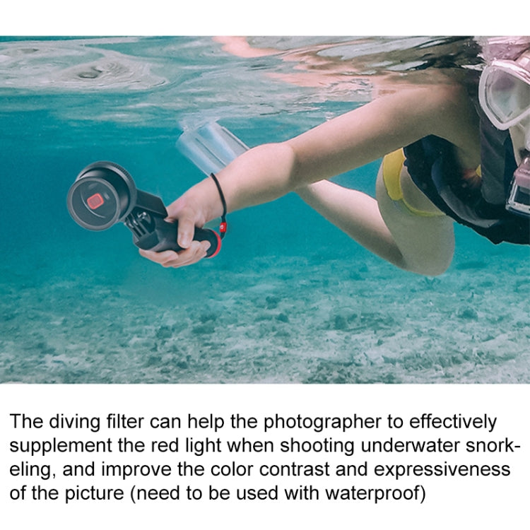 PGYTECH P-18C-016 Filtro per snorkeling rosso chiaro Professione Filtro per lenti colorate per immersione per DJI Osmo Pocket, P-18C-016