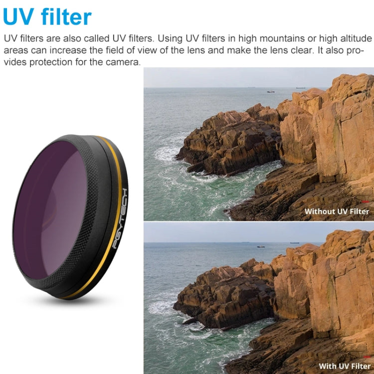 PGYTECH X4S-MRC Filtro UV con bordo dorato per accessori DJI Inspire 2 / X4S Gimbal Camera Drone, UV