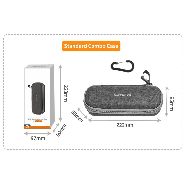 Per DJI Osmo Pocket 4P Sunnylife Mini Custodia per il trasporto Borsa portatile da viaggio Organizer protettivo Borse combinate standard, For DJI Osmo Pocket 4P Standard Combo Bags