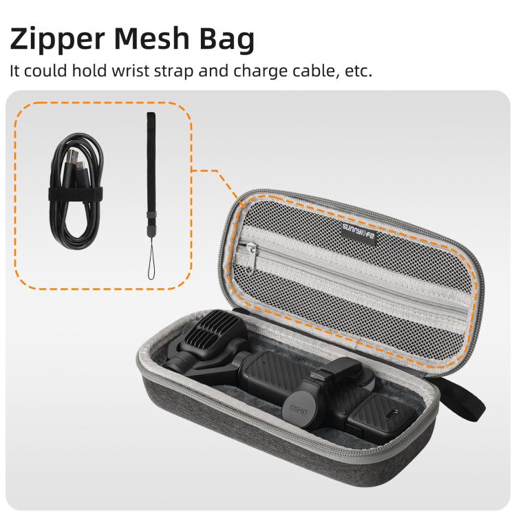 Per DJI Osmo Pocket 4P Sunnylife Mini Custodia per il trasporto Borsa portatile da viaggio Organizer protettivo Borse combinate standard, For DJI Osmo Pocket 4P Standard Combo Bags