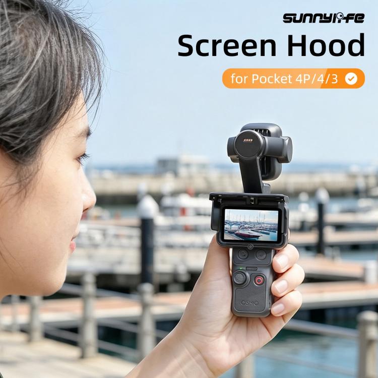 Sunnylife Parasole per schermo, protezione per monitor, per DJI Osmo Pocket 4P / 4 / 3, For DJI Osmo Pocket 4P / 4 / 3